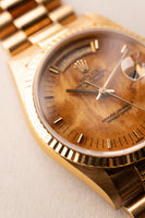 1994 Rolex 18238 Yellow Gold Wood Dial Day-Date - Unpolished With Papers