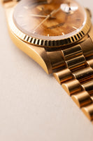 1994 Rolex 18238 Yellow Gold Wood Dial Day-Date - Unpolished With Papers