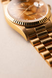 1994 Rolex 18238 Yellow Gold Wood Dial Day-Date - Unpolished With Papers