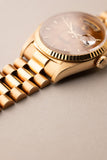1994 Rolex 18238 Yellow Gold Wood Dial Day-Date - Unpolished With Papers