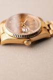 1994 Rolex 18238 Yellow Gold Wood Dial Day-Date - Unpolished With Papers