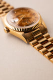 1994 Rolex 18238 Yellow Gold Wood Dial Day-Date - Unpolished With Papers
