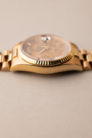 1994 Rolex 18238 Yellow Gold Wood Dial Day-Date - Unpolished With Papers