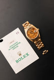 1994 Rolex 18238 Yellow Gold Wood Dial Day-Date - Unpolished With Papers