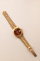 1984 Rolex 18078 Yellow Gold Wood Dial Day-Date