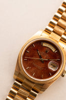 1984 Rolex 18078 Yellow Gold Wood Dial Day-Date