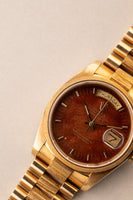 1984 Rolex 18078 Yellow Gold Wood Dial Day-Date