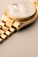 1984 Rolex 18078 Yellow Gold Wood Dial Day-Date