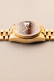 1984 Rolex 18078 Yellow Gold Wood Dial Day-Date