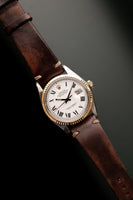 1974 Rolex 1601 Two-Tone Date-Just On Leather Strap