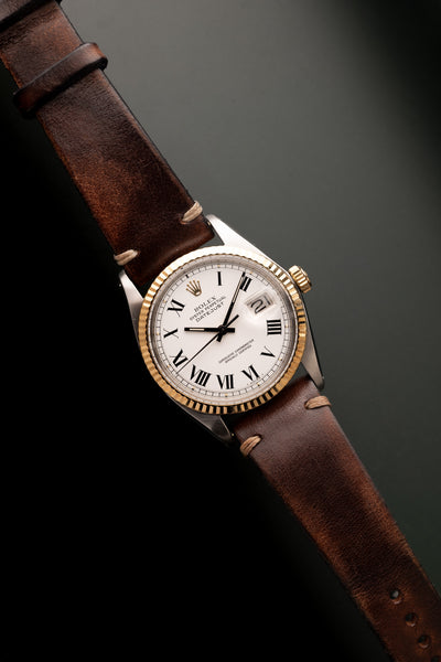 1974 Rolex 1601 Two-Tone Date-Just On Leather Strap