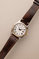 1974 Rolex 1601 Two-Tone Date-Just On Leather Strap