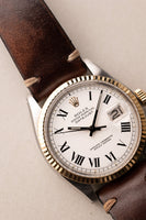 1974 Rolex 1601 Two-Tone Date-Just On Leather Strap