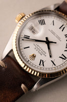 1974 Rolex 1601 Two-Tone Date-Just On Leather Strap