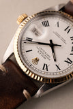 1974 Rolex 1601 Two-Tone Date-Just On Leather Strap