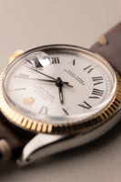 1974 Rolex 1601 Two-Tone Date-Just On Leather Strap