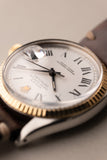 1974 Rolex 1601 Two-Tone Date-Just On Leather Strap