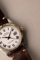1974 Rolex 1601 Two-Tone Date-Just On Leather Strap