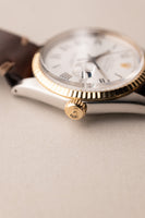 1974 Rolex 1601 Two-Tone Date-Just On Leather Strap