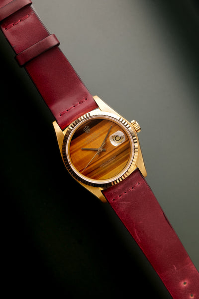 1979 Rolex 16018 Tiger Eye Stone Yellow Gold Datejust - With Papers