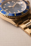 1991 Rolex Blue Pastel 16618 Yellow Gold Submariner - box and manuals