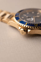 1991 Rolex Blue Pastel 16618 Yellow Gold Submariner - box and manuals