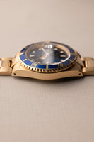 1991 Rolex Blue Pastel 16618 Yellow Gold Submariner - box and manuals