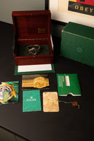 1991 Rolex Blue Pastel 16618 Yellow Gold Submariner - box and manuals