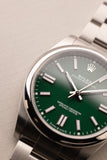 2022 Rolex 124300 Green Dial Oyster Perpetual - Full Set
