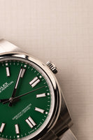 2022 Rolex 124300 Green Dial Oyster Perpetual - Full Set