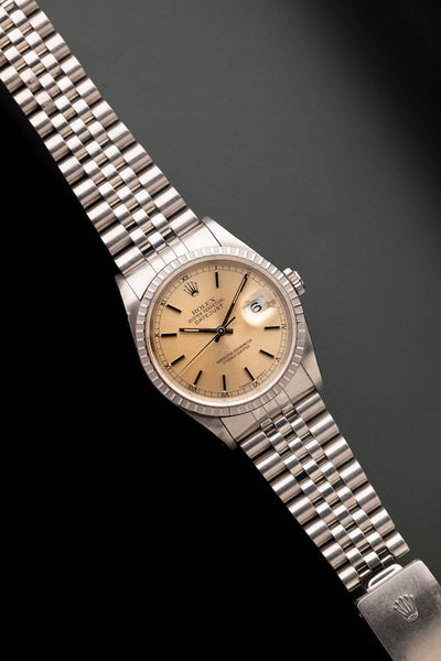 1991 Rolex 16220 Tropical DateJust - Unpolished