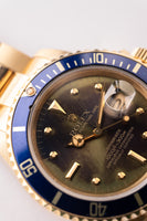 1979 Rolex 16808 Yellow Gold Nebulous Dial Submariner