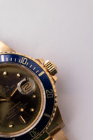 1979 Rolex 16808 Yellow Gold Nebulous Dial Submariner