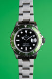 2008 Rolex 16610LV Kermit Faded Green Anniversary Submariner - Box and Card