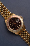 1980 Rolex 16758 gold rootbeer GMT w/ Box.