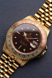 1980 Rolex 16758 gold rootbeer GMT w/ Box.