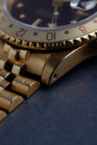1980 Rolex 16758 gold rootbeer GMT w/ Box.