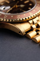 1980 Rolex 16758 gold rootbeer GMT w/ Box.
