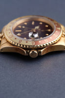1980 Rolex 16758 gold rootbeer GMT w/ Box.